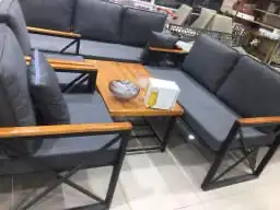 كراسي خشب وحديد خارجية 8