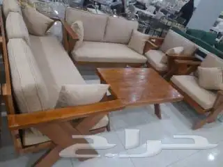 كراسي خشب وحديد خارجية 7