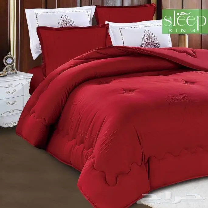 طقم لحاف صيفي قطن سادة ناعم مقاس كنج 2