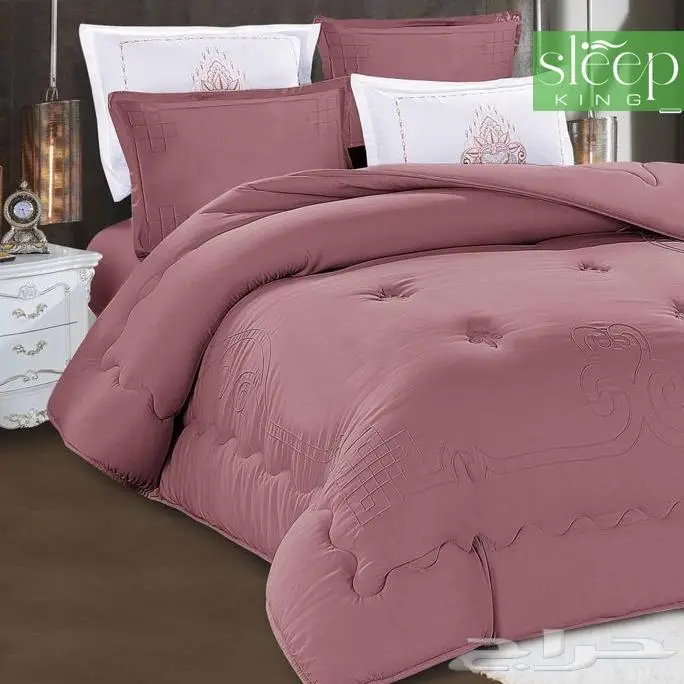 طقم لحاف صيفي قطن سادة ناعم مقاس كنج 1