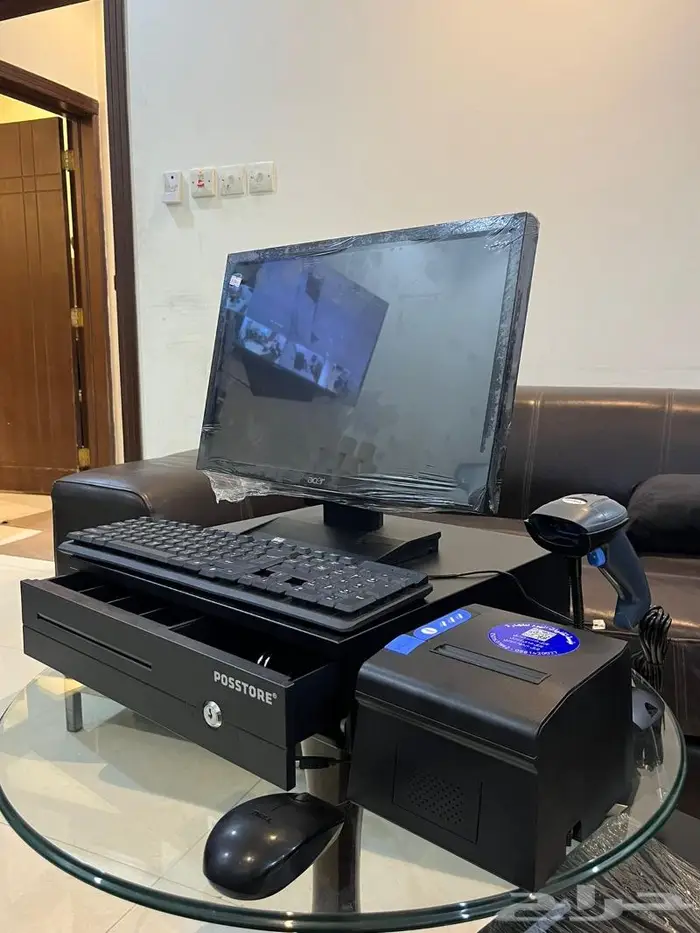 جهاز كاشير متكامل مع برنامج المبيعات والفواتير ويوصلك 12