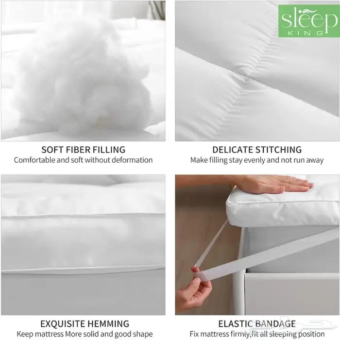 لباد مرتبة ملكي قطن ممتاز مقاس كنج سماكة 14سم 3