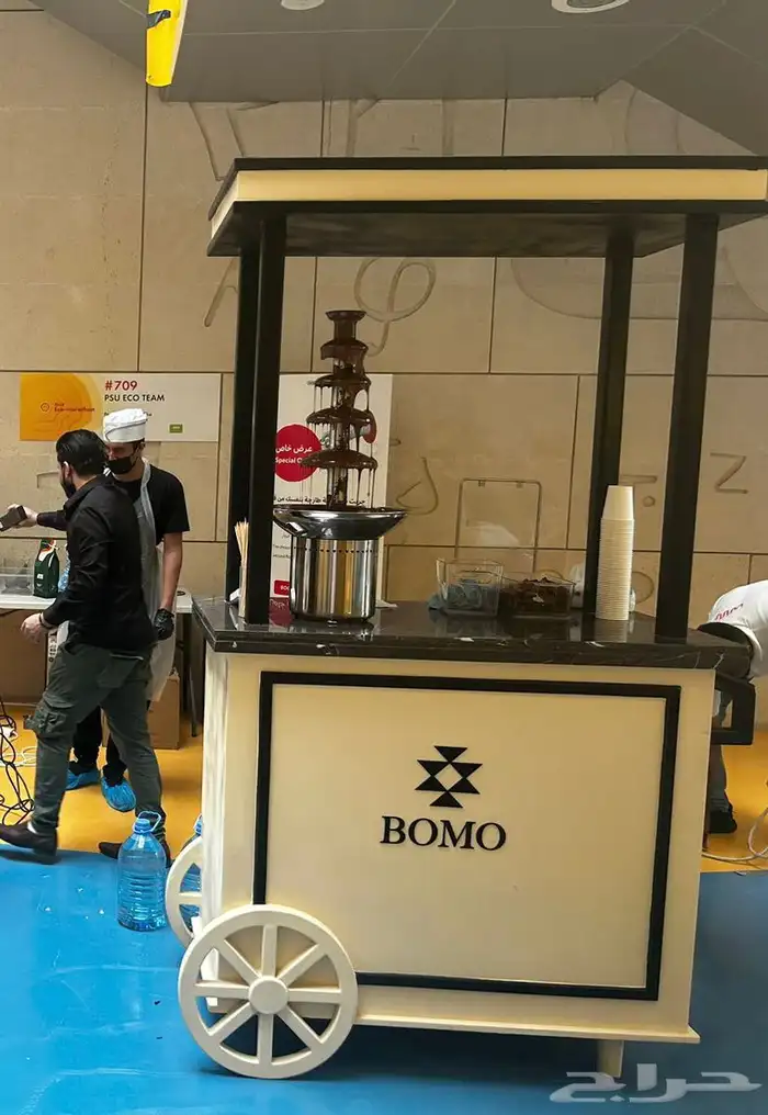 ستيشن بوث عربات خشب تخرج حفلات ايفنت مشروع ايس كريم قهوة 0
