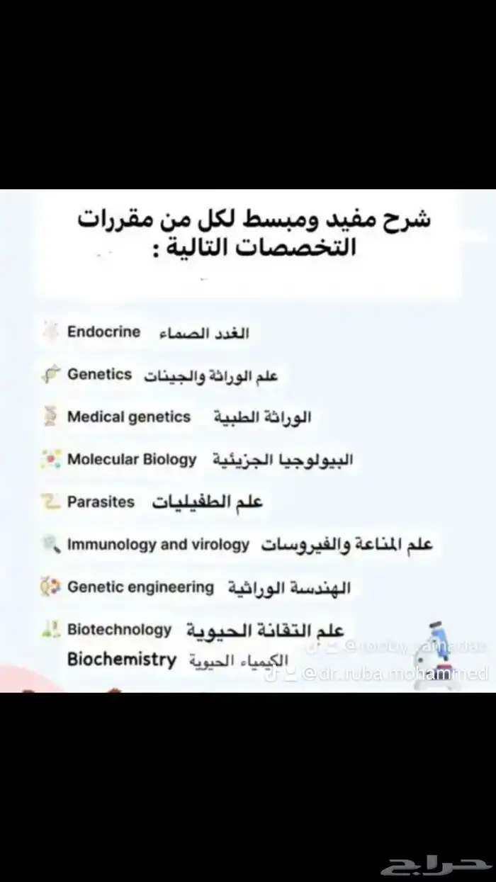 شرح وحل واجبات علوم احياء وكيمياء حيوية ووراثة 0
