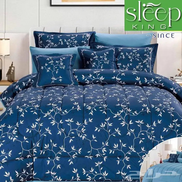 مفرش ريتشي صيفي قطن ممتاز وجهين كنج 8قطع 7