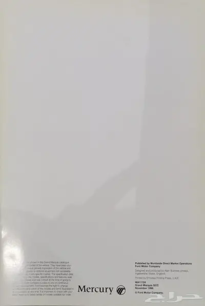 ( مباع ) كتالوج ميركوري غراند ماركيز 1999 index