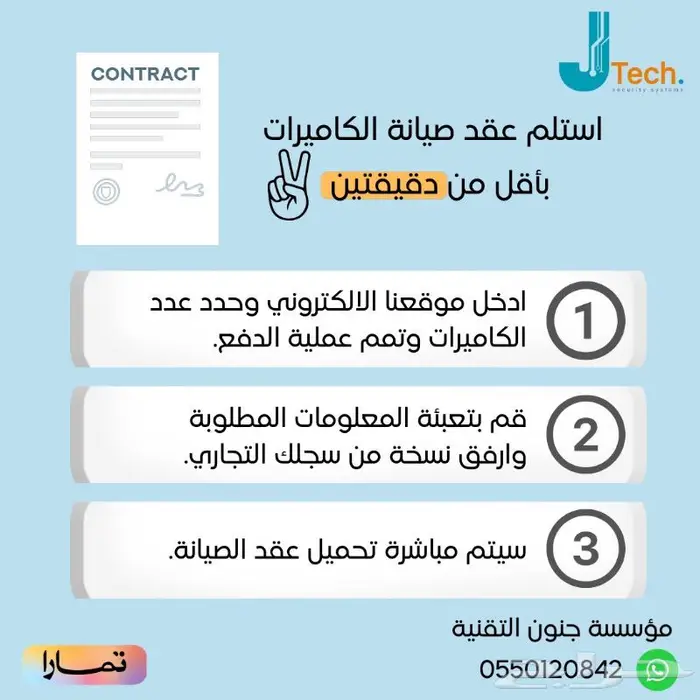 أستلم عقد صيانة الكاميرات بأقل من دقيقتين 0