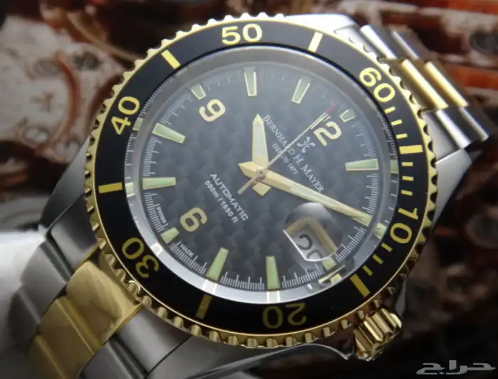 ساعة بيرنهارد اتش ماير سويسرية كاربون فايبر ستاينلس ستيل 0