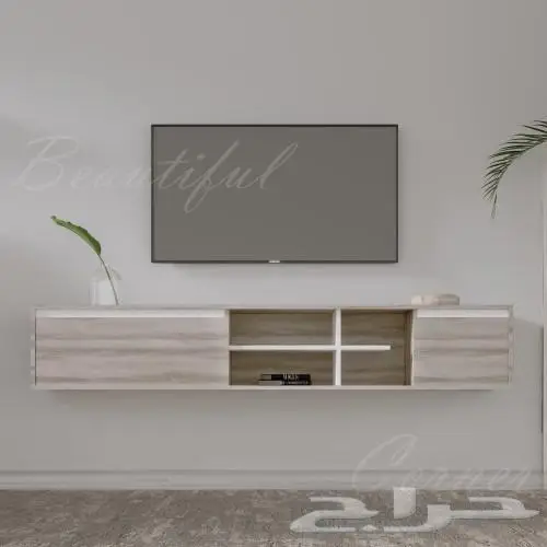 طاولة تلفزيون معلقه مقاس 200 سم 0