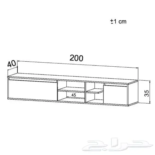 طاولة تلفزيون معلقه مقاس 200 سم 2