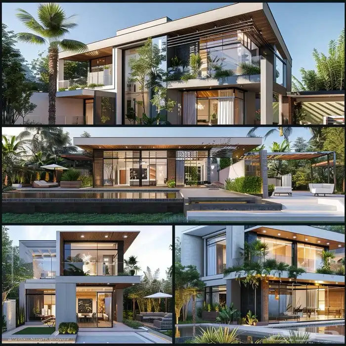 تصميم واجهات 3D مودرن و كلاسكيك مع المخططات التنفيذية كاملة 15