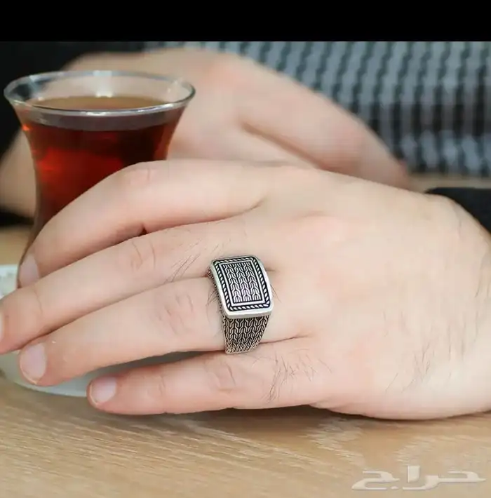 خواتم فضة نقشات فخمة بدون فصوص ومسابح لؤلؤ حر اصلي 46