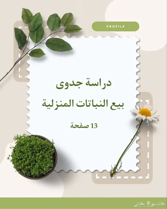 دراسة جدوى لمشروع بيع النباتات المنزلية 0