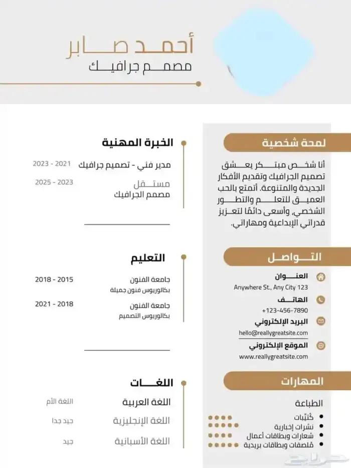 تصميم سيرة ذاتية 0