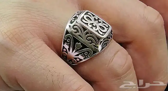 خواتم فضة925 خالص خاصة لعشاق الريال خواتم نقشات سادة 21
