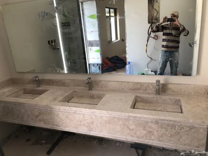 مغاسل رخام طبيعي وصناعي طاولات ومطبخ 8