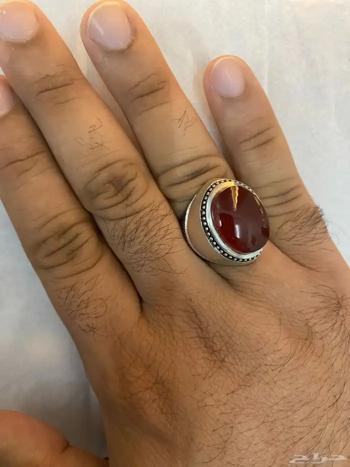 خاتم عقيق روماني صياغه المايسترو أمين 3