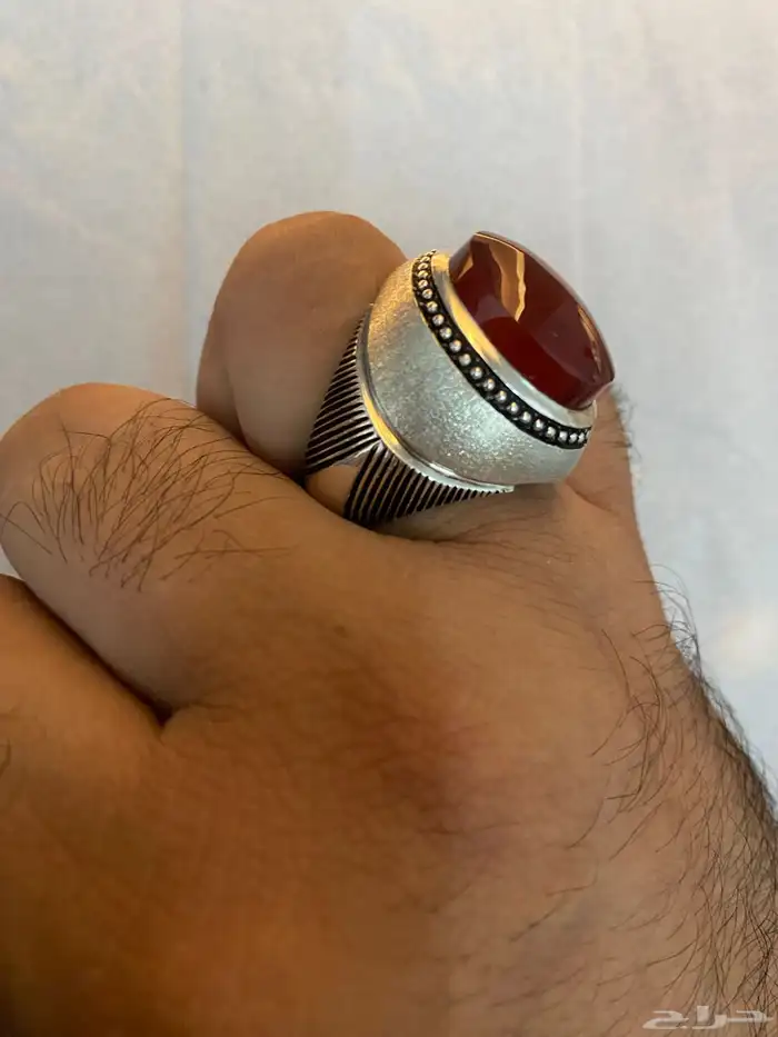 خاتم عقيق روماني صياغه المايسترو أمين 2