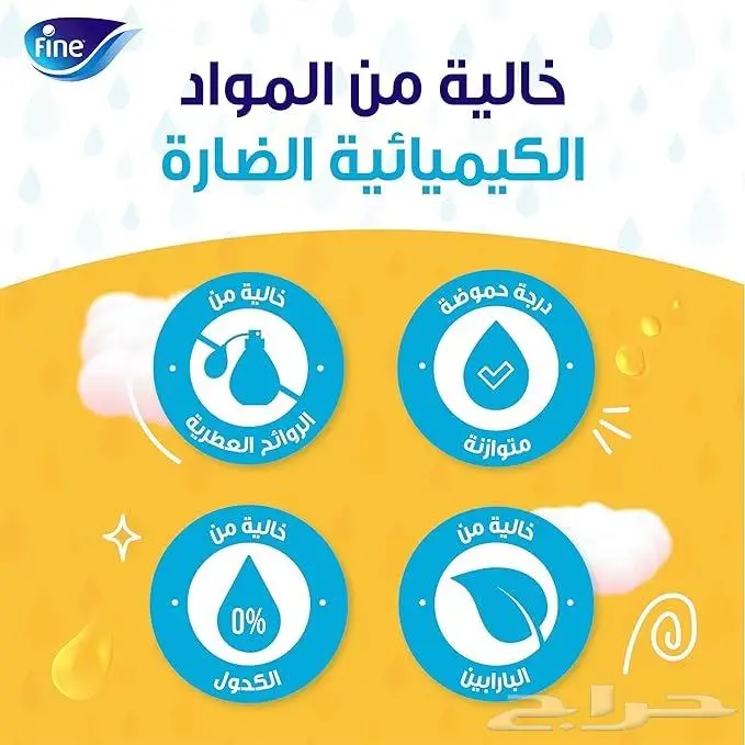 مناديل مبللة للأطفال فاين (72 منديل 24 حبة) 149 ريال 3