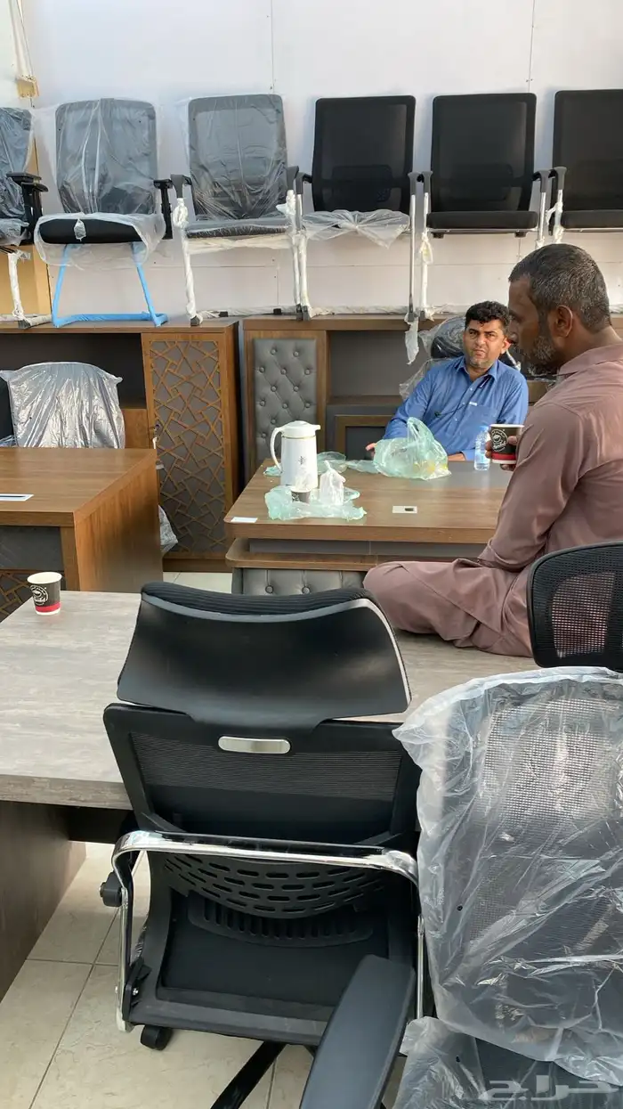 مكتب بارتيشن جديدة جلد مكتب برتيشين 4 نفر مكتب طقم كامل 33