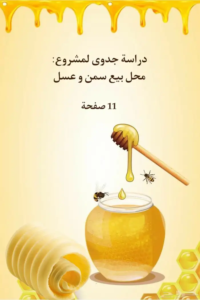 دراسة جدوى لمشروع محل بيع سمن و عسل دعم ريف 0