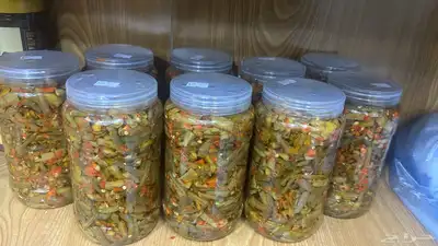 مقدوس نوعين بدنجان فاصوليا لبنه غنم جبن غنم خاثر غنم لبن غن 20