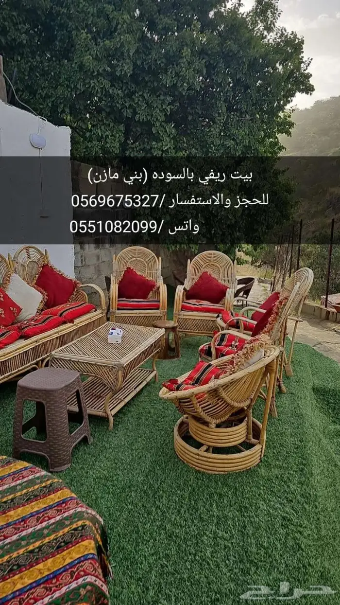 بيت ريفي للايجار الشهري والاسبوعي 30