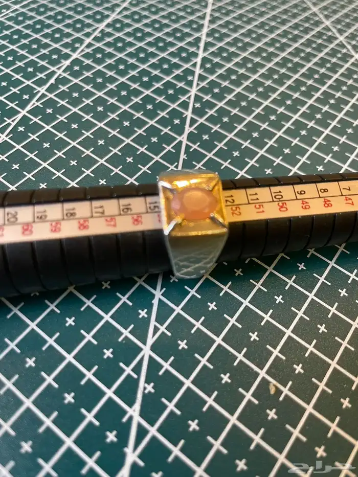 خاتم فضة ثقيل بحجر الزركون 4