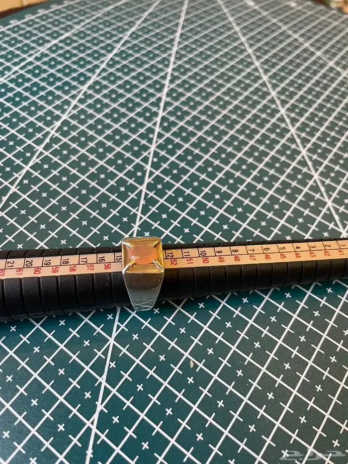 خاتم فضة ثقيل بحجر الزركون 5