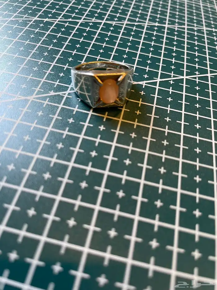 خاتم فضة ثقيل بحجر الزركون 6