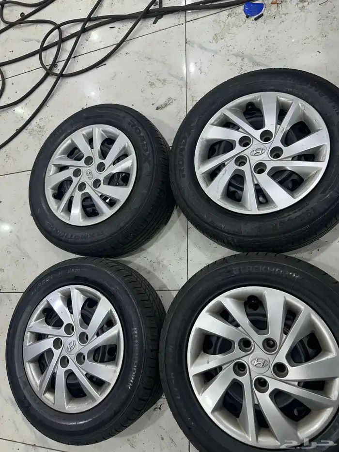 جنوط النترا حديد 2020 اصلي مع كفرات وطيس 3