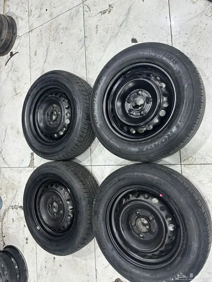 جنوط النترا حديد 2020 اصلي مع كفرات وطيس 9