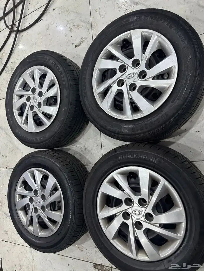 جنوط النترا حديد 2020 اصلي مع كفرات وطيس 4