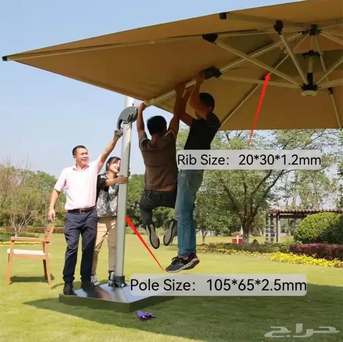 مظلة خارجية بنظام اضاءة  مظلة للسيارات 5