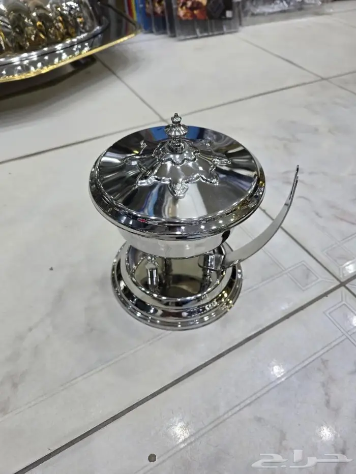 سخانات ملكى دائري 3 مقاس ذهبى وفضى بحامل الغطاء 3