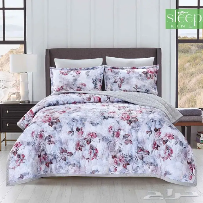 طقم مفرش صيفي مضغوط قطن ناعم متعددة الوان 0