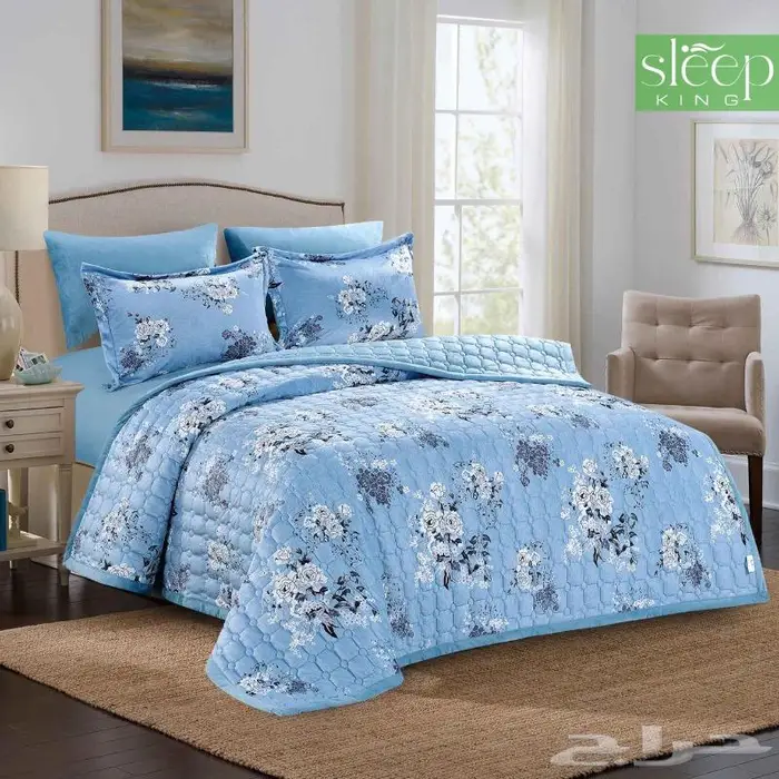 طقم مفرش صيفي مضغوط قطن ناعم متعددة الوان 7