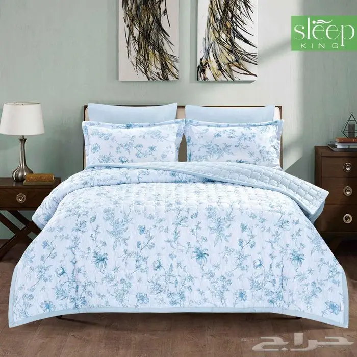 طقم مفرش صيفي مضغوط قطن ناعم متعددة الوان 1