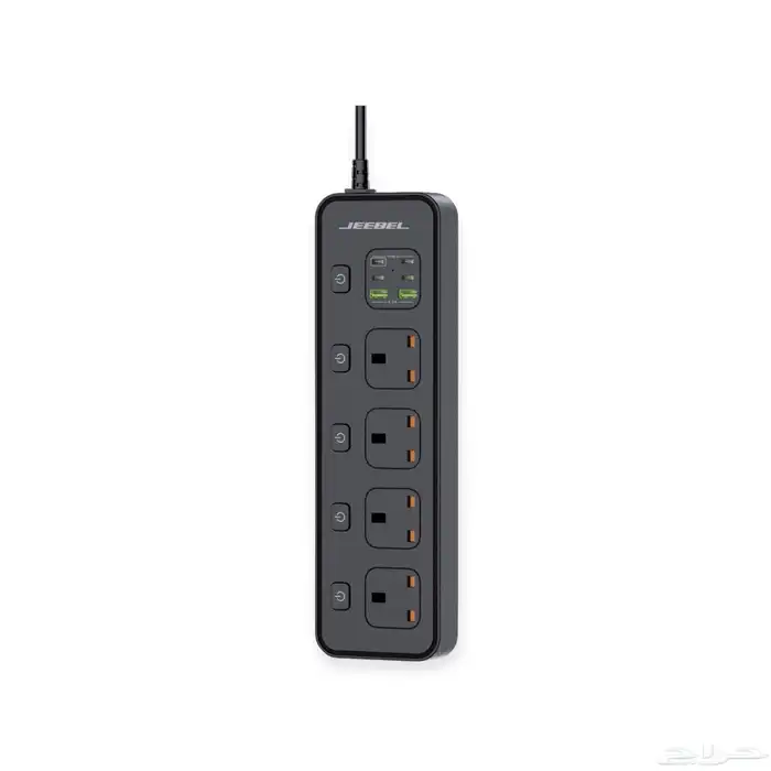 توصيله كهربائية ذكية 4 مداخل و منفذين USB و 4 منافذ تايب سي 0