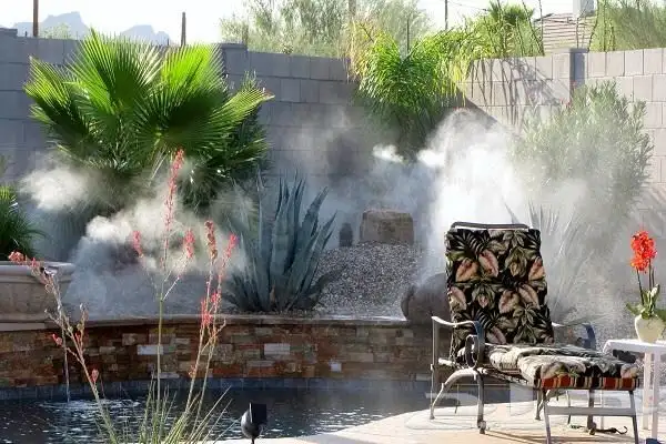 ضباب ورذاذ اعمدة ضباب جلسات خارجية شاليه 3