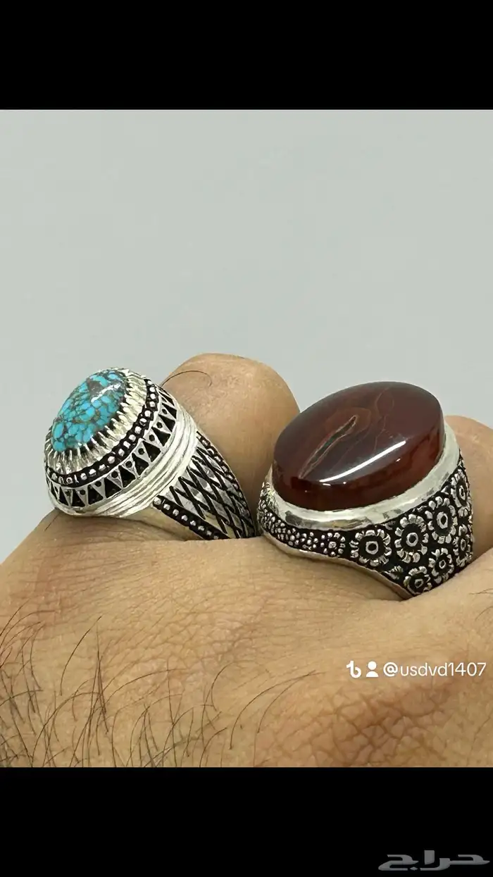 خواتم عقيق وفيروزات واوبالات وسليمانيات للبيع جمله او تفريد 82