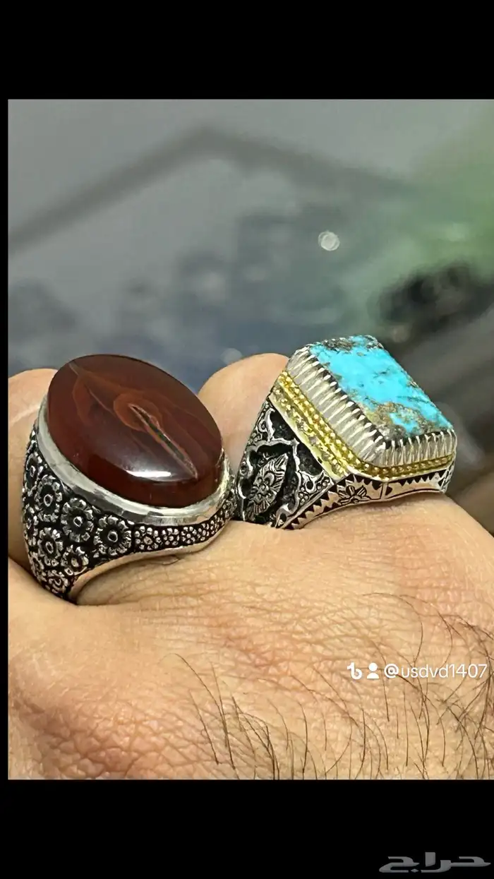 خواتم عقيق وفيروزات واوبالات وسليمانيات للبيع جمله او تفريد 83
