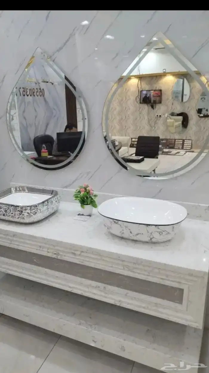 مغاسل رخام طبيعي وصناعة ومطبخ وطولات الانجاز ثلاث ايام 2