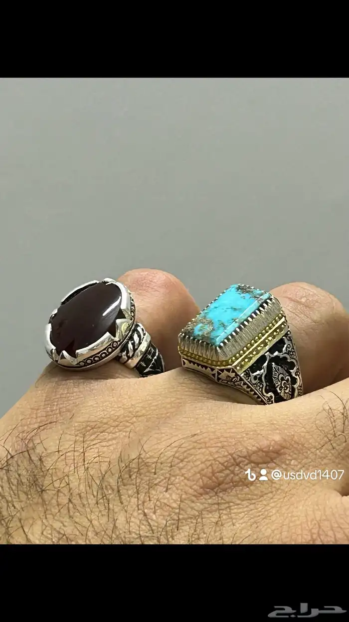 خواتم عقيق وفيروزات واوبالات وسليمانيات للبيع جمله او تفريد 81