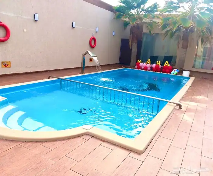 شاليه للايجار في شمال جدة استراحة شاليهات قسم قسمين مسبحين 9