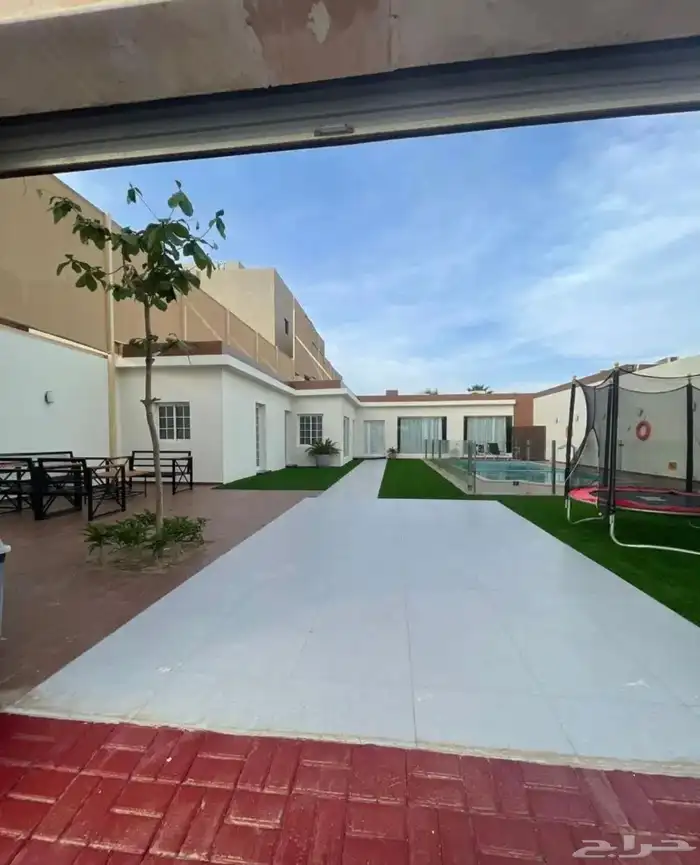 شاليه للايجار في شمال جدة استراحة شاليهات قسم قسمين مسبحين 11