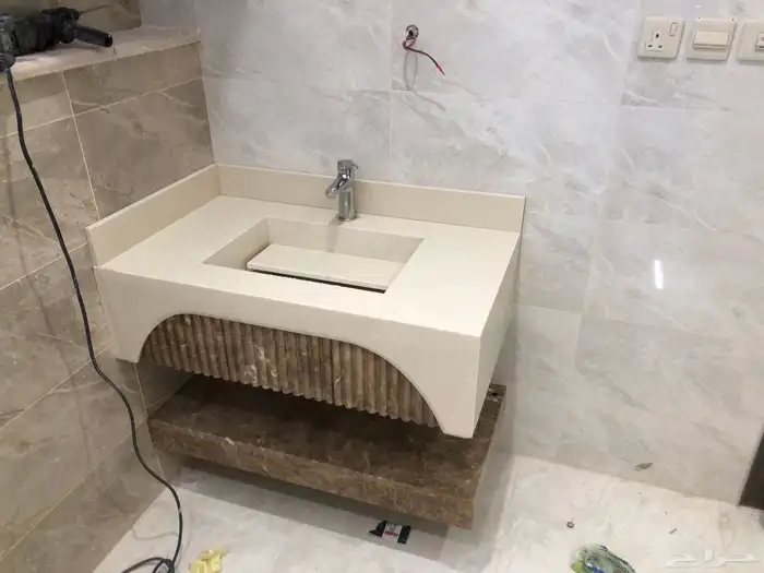 مغاسل رخام طبيعي وصناعة ومطبخ وطولات الانجاز ثلاث ايام 5