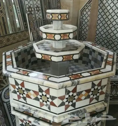 نافورة شامية نوافير رخام - نافوره بحرة شاميه 6