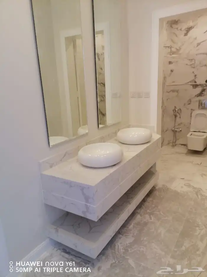 مغاسل رخام طبيعي وصناعة ومطبخ وطولات الانجاز ثلاث ايام 24