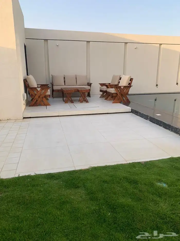 جلسة خارجية خشب طبيعي سويدي 5
